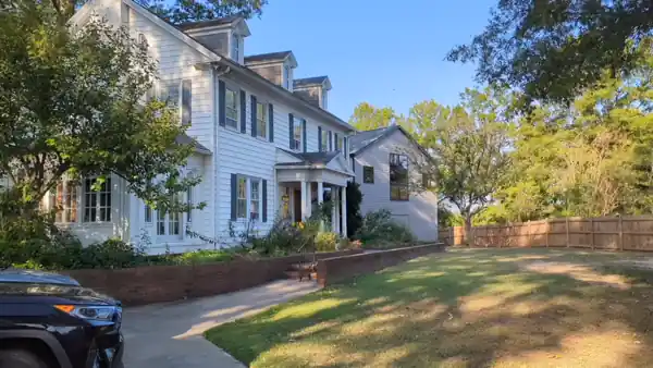 The white house on Monroe Road